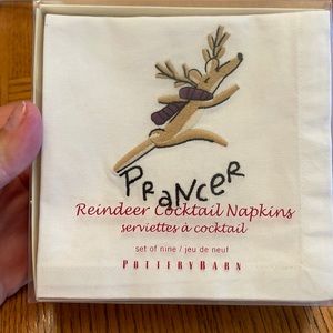 Pottery Barn Reindeer Cocktail Napkins